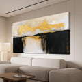 Canvas Wall Art Decor Large Wall Art Pictures For Living Room Black and Gold Wall Art Decor Abstract Art Work Black and White Abstract Wall Art Prints for Bedroom Office Kitchen Wall Decor 29' x 58'