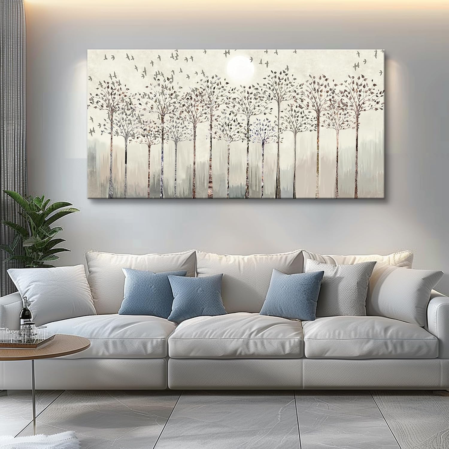 hyidecorart Large Canvas Wall Art For Living Room Decorations For Office Hotel Bedroom Wall Decor Trees And Birds Abstract Wall Paintings Canvas Prints Artworks Pictures Modern Home Decoration
