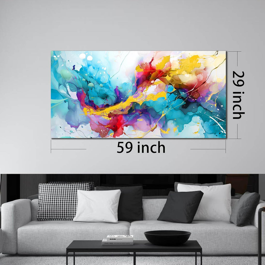 LAOTOART Modern Art Wall-Decor for Office Women - Abstract Wall Art - Large Wall Paintings for Living Room Ready to Hang Size 29' x 59'