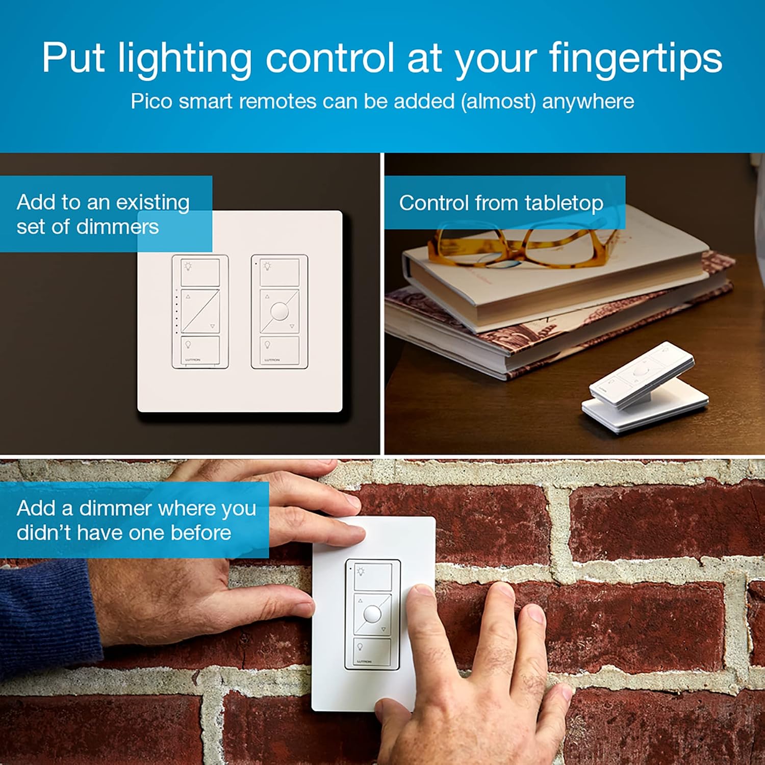 Lutron Caseta Smart Plug Start Kit for Lamps, 2 Plug-in Lamp Dimmer Switches with Smart Bridge and 2 Pico Remote, Compatible with Alexa, Apple HomeKit, and The Google Assistant, P-BDG-PKG2P, White
