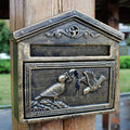 Wall Mount Mailboxes, Retro Mail Box Home with Lock, Cast Aluminum + Galvanized Steel and Aluminum Stamping Process for Old Courtyard Villa