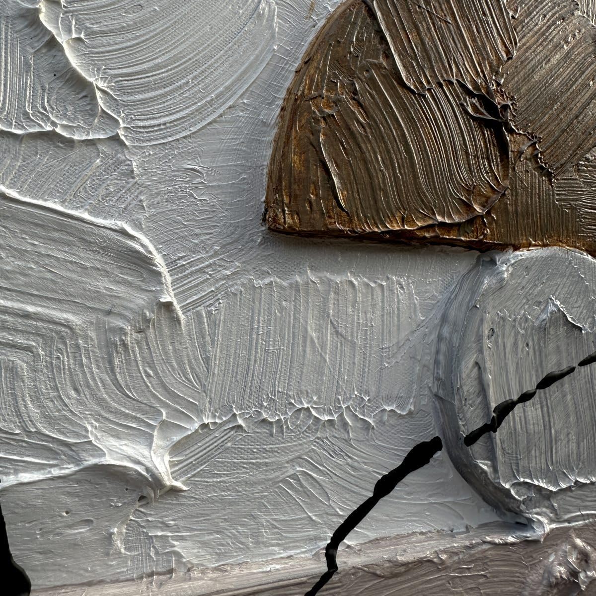 Hand Painted Modern Relief Painting, Framed Artwork, Plaster Wall Art, 3D Textured Oil Paintings on Canvas