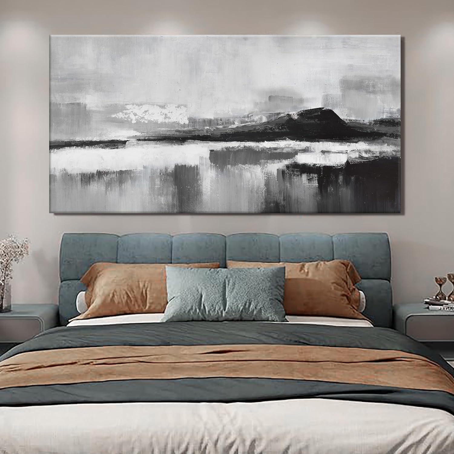 Abstract Wall Art Decor Large Home Decor Wall Art Prints Black and White Wall Decor Modern paintings Decorations for Living Room Bedroom Kitchen Office 30'×60'