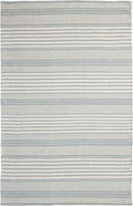Dash & Albert Rugby Stripe Light Blue Handwoven Indoor/Outdoor Rug, 2.5 X 8 Feet, Blue Stripe Pattern