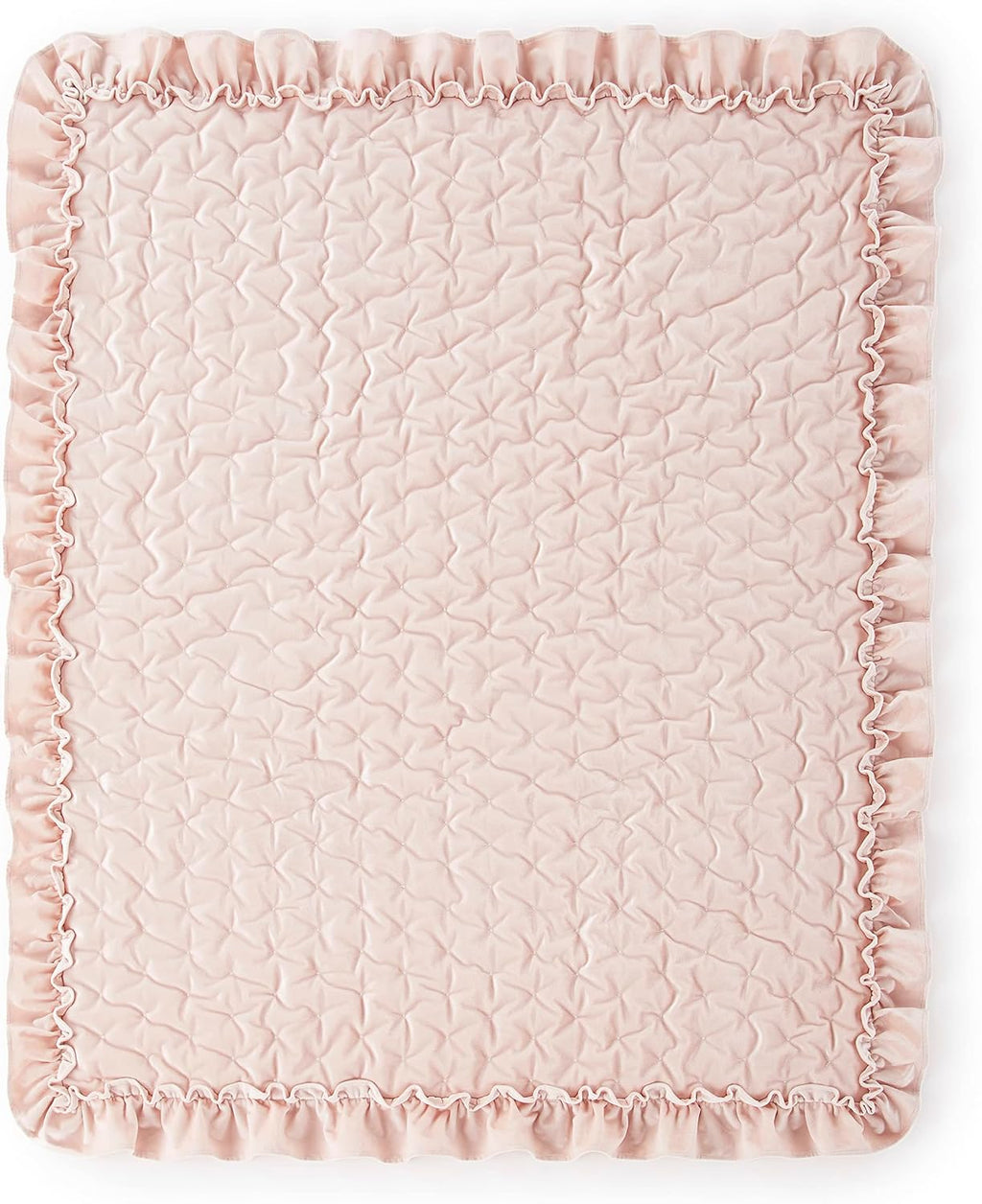Levtex Baby - Heritage Crib Bed Set - Baby Nursery Set - Blush Velvet - Rich Velvet - 4 Piece Set Includes Quilt, One Fitted Sheet, Changing Pad & Skirt/Dust Ruffle
