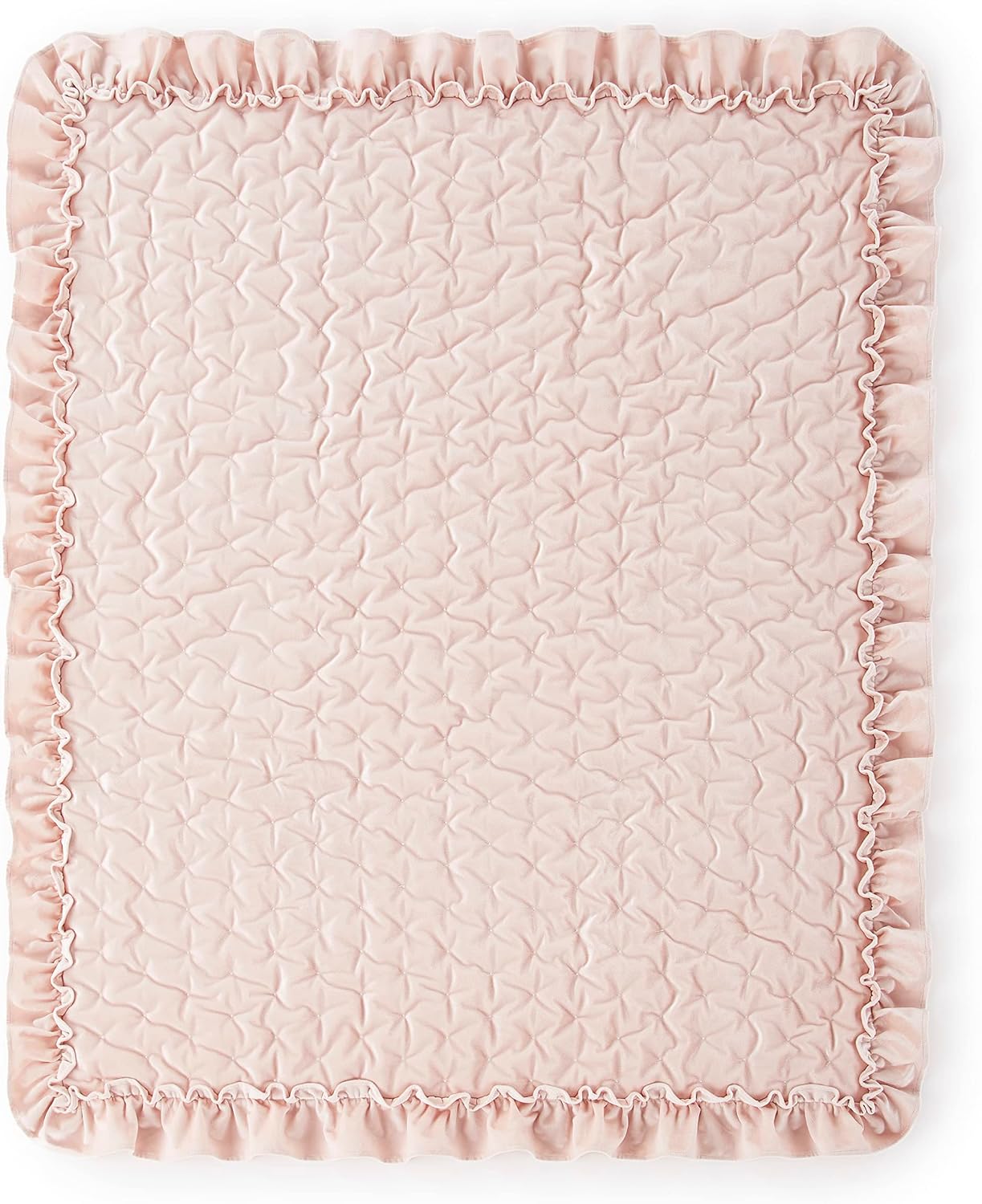 Levtex Baby - Heritage Crib Bed Set - Baby Nursery Set - Blush Velvet - Rich Velvet - 4 Piece Set Includes Quilt, One Fitted Sheet, Changing Pad & Skirt/Dust Ruffle