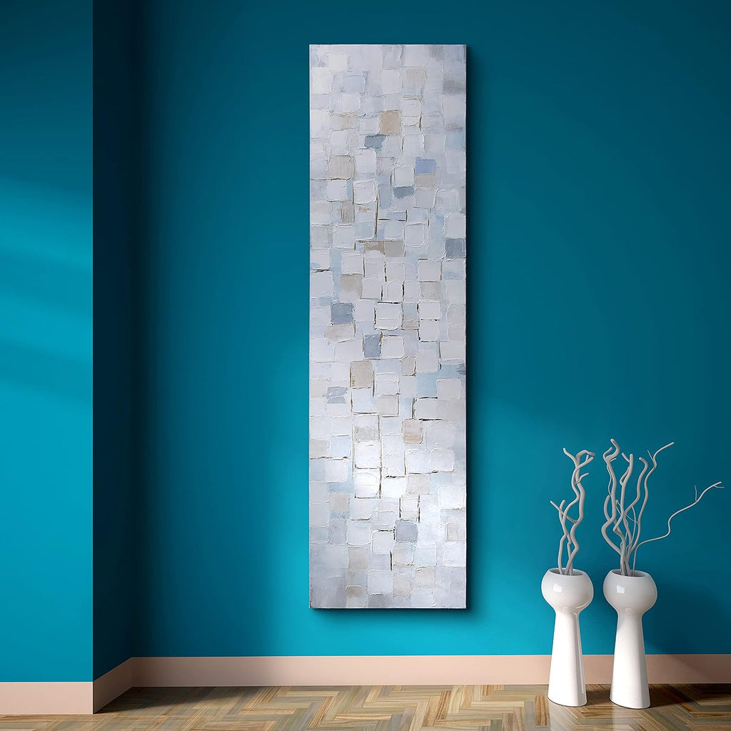 Empire Art Direct Abstract Wall Art Textured Hand Painted Canvas by Martin Edwards, Unframed, 20' x 72', Frozen Tundra