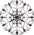 Yun&Lin Crafts Metal Solid Mounted Medallion Hand-painted Wall Decor 30'x30', Large Metal Home Wall Art for Indoor and Outdoor Settings, Vintage Christmas Decorations, Holiday Wall Decorations, Christmas Wall Art