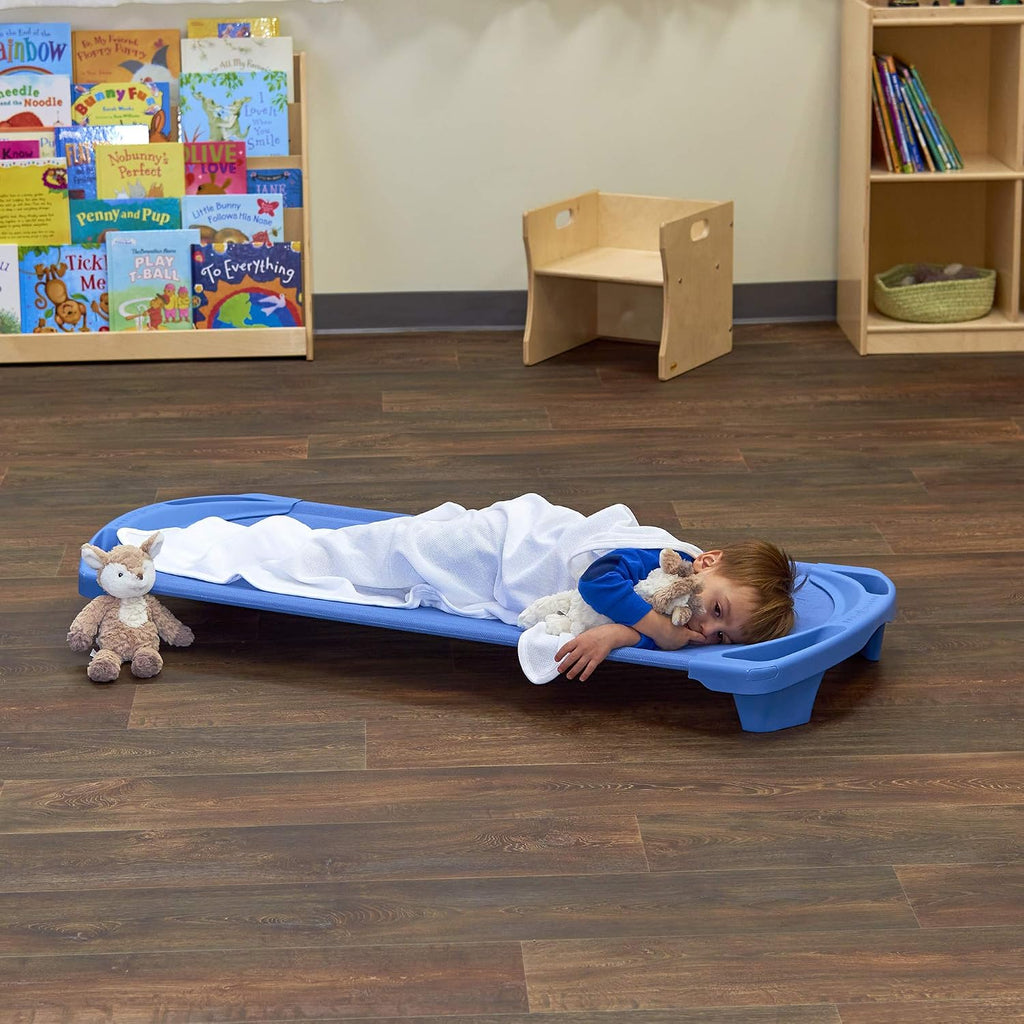 Children's Factory Waffle Weave Blankets, Set-6, White, AFB7955, 100% Cotton, Toddler Cot or Rest Mat Nap Blanket for Classroom, Preschool, Daycare or Nursery