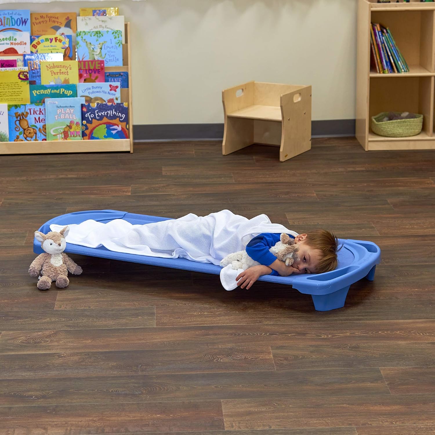 Children's Factory Waffle Weave Blankets, Set-6, White, AFB7955, 100% Cotton, Toddler Cot or Rest Mat Nap Blanket for Classroom, Preschool, Daycare or Nursery