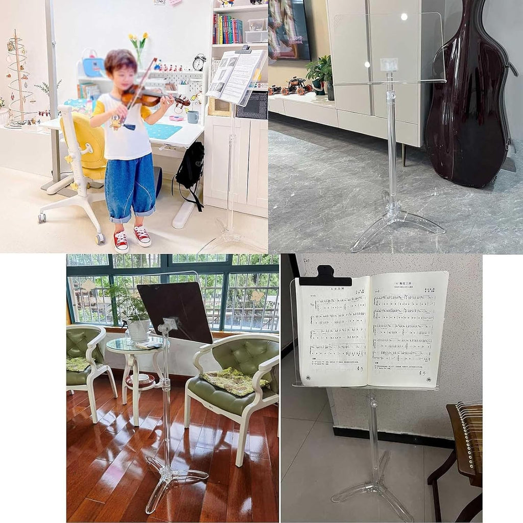 Sheet Music Stand, Acrylic Music Book Stand, Orchestral Music Stand, Podium Stand, Cook Book Stand, Stable Floor Reading Stand For Sheet Music