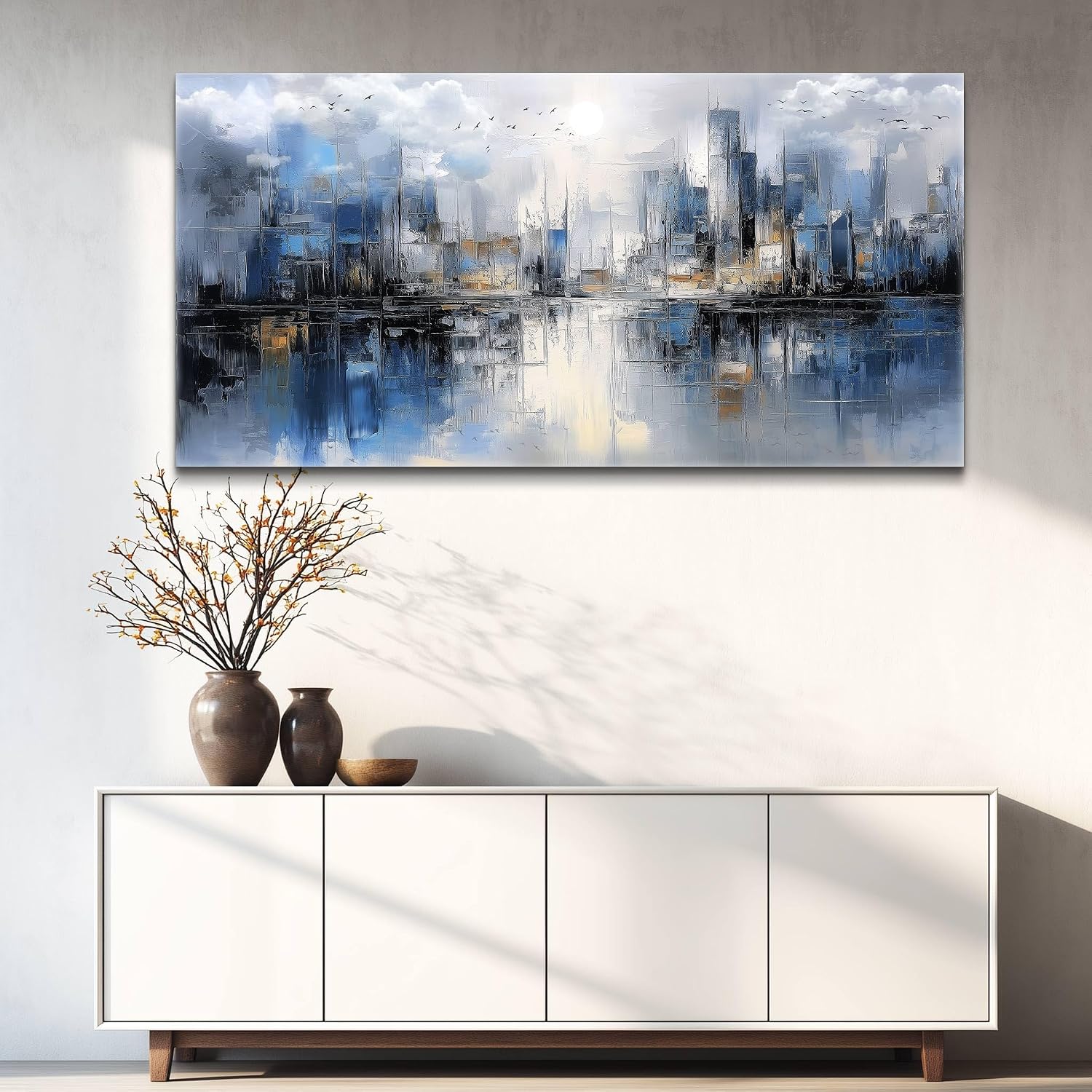 FUHAIHUA Canvas Wall Art For Living Room Large Wall Decor For Office Bedroom Decorations Abstract Watercolor Painting Artwork Room Wall Mural Aesthetic Home Decor 30x60 In