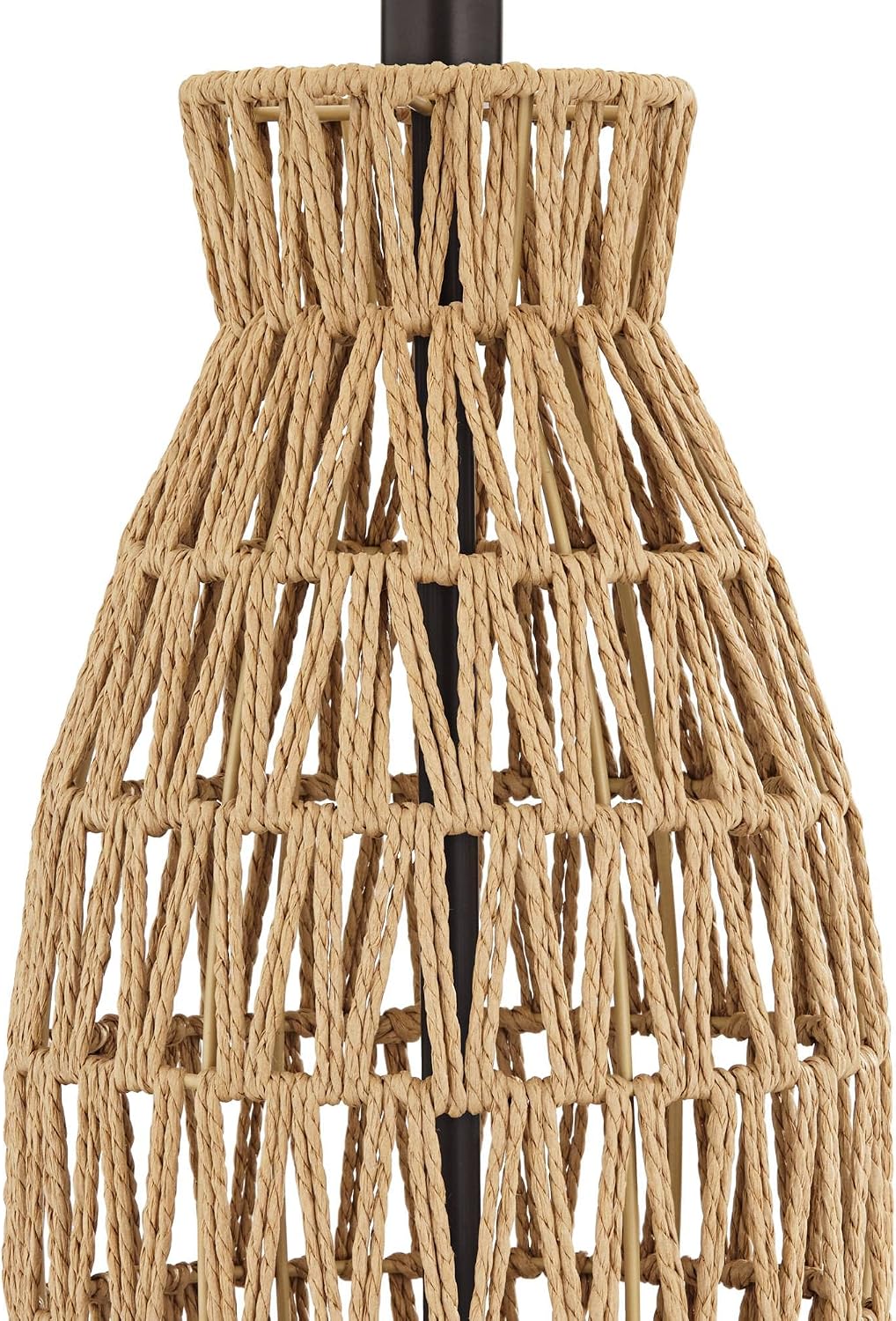 360 Lighting San Carlos Coastal Cottage Core Nautical Modern Table Lamps 29' Tall Set of 2 Natural Rattan Wicker Oatmeal Fabric Drum Shade for Living Room Bedroom House Bedside Nightstand Home