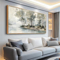 Wapluam Tree Of Life Wall Art Large Painting Modern Abstract Canvas Art Landscape Panoramic Picture Nature Artwork Framed For Living Room Bedroom Fireplace Dinning Room Home Office Wall Decor 48'X24'