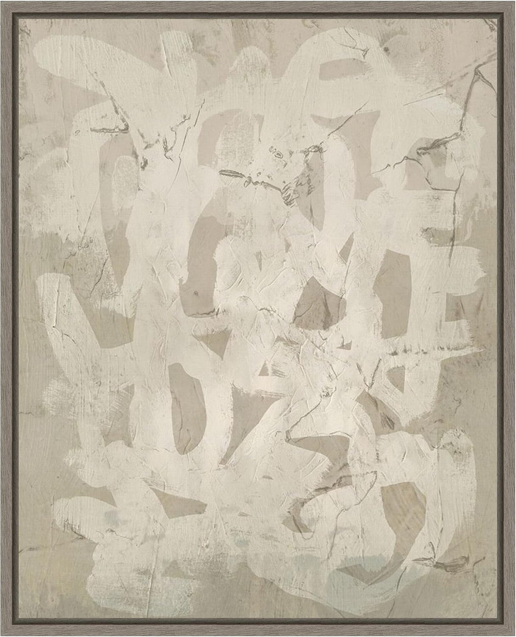 Amanti Art Framed Canvas Wall Art 28x23 Impasto Artifact II by June Erica Vess, Framed Wall Art Canvas, Abstract Artwork, Country Rustic Decor, Medium Poster Painting for Living Room, Bedroom,