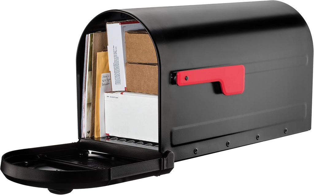 Architectural Mailboxes 7980B Roxbury Mailbox and Post Combo with Hy-Ko MM-5N 3' Gold Number Set