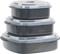 Reston Lloyd Nesting Microwave Containers, Adjustable Steam Vents, Airtight, Meal Prep, Durable BPA-Free Plastic- Freezer & Dishwasher Safe, Cookware & Food Storage, Anyday Cookware, Gray (Pack of 18)