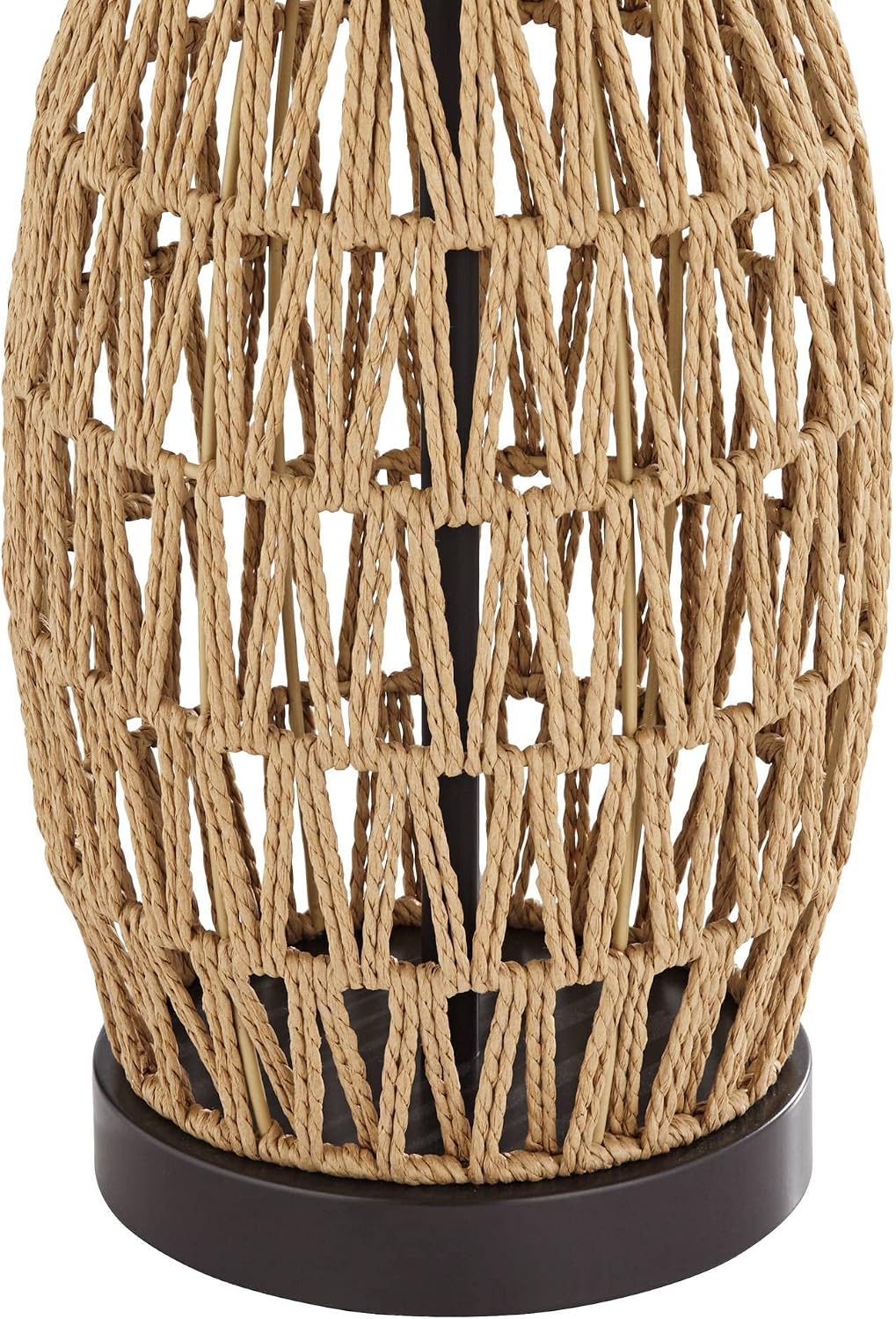 360 Lighting San Carlos Coastal Cottage Core Nautical Modern Table Lamps 29' Tall Set of 2 Natural Rattan Wicker Oatmeal Fabric Drum Shade for Living Room Bedroom House Bedside Nightstand Home