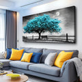 KELIYUAN Canvas Blue Tree Painting Wall Art Home Decoration Large Size Black And White Suitable For Living Room Office Bedroom Wall Decoration Printed Painting Modern Can Be Hung Directly 30x60 In