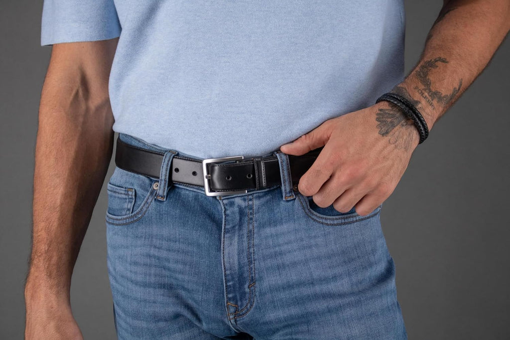 Trafalgar Men's Calfskin Dress Belt - 1 3/8 inches wide (35mm) - The Orion Belt