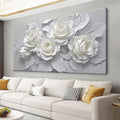 Suconvng Large Wall Art For Living Room Floral Canvas Art Wall Decorations White Flower Aesthetic Wall Decor Painting Picture For Bedroom Kitchen Office Home Wall Decor Artwork 29 X 58 Inch
