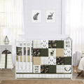 Sweet Jojo Designs 6-Piece Baby Crib Bedding Set (Woodland Camo Deer) for Boys, Infants/Nursery incl. BreathableBaby Mesh Liner Blanket, Fitted Sheet, Skirt, Diaper Stacker (Rustic, Forest Animal)