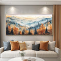 KELIYUAN Large Canvas Abstract Mountain Forest ainting Wall Decor For Living Room Wall Art For Bedroom Office Farmhouse Murals Restaurant Printed Artworks Modern Home Decor Wood Framed 32x72 In