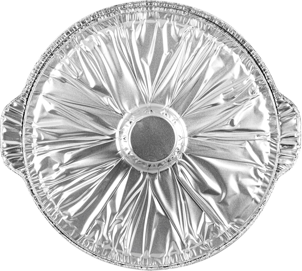 Foil Lux 3.5 Quart Pans And Lids, 100 Disposable Pots With Lids - Oven-Ready, Stove Compatible, Aluminum Foil Baking Pans, Freezable, For Outdoor Camping, Vacation, Picnic, And More - Restaurantware