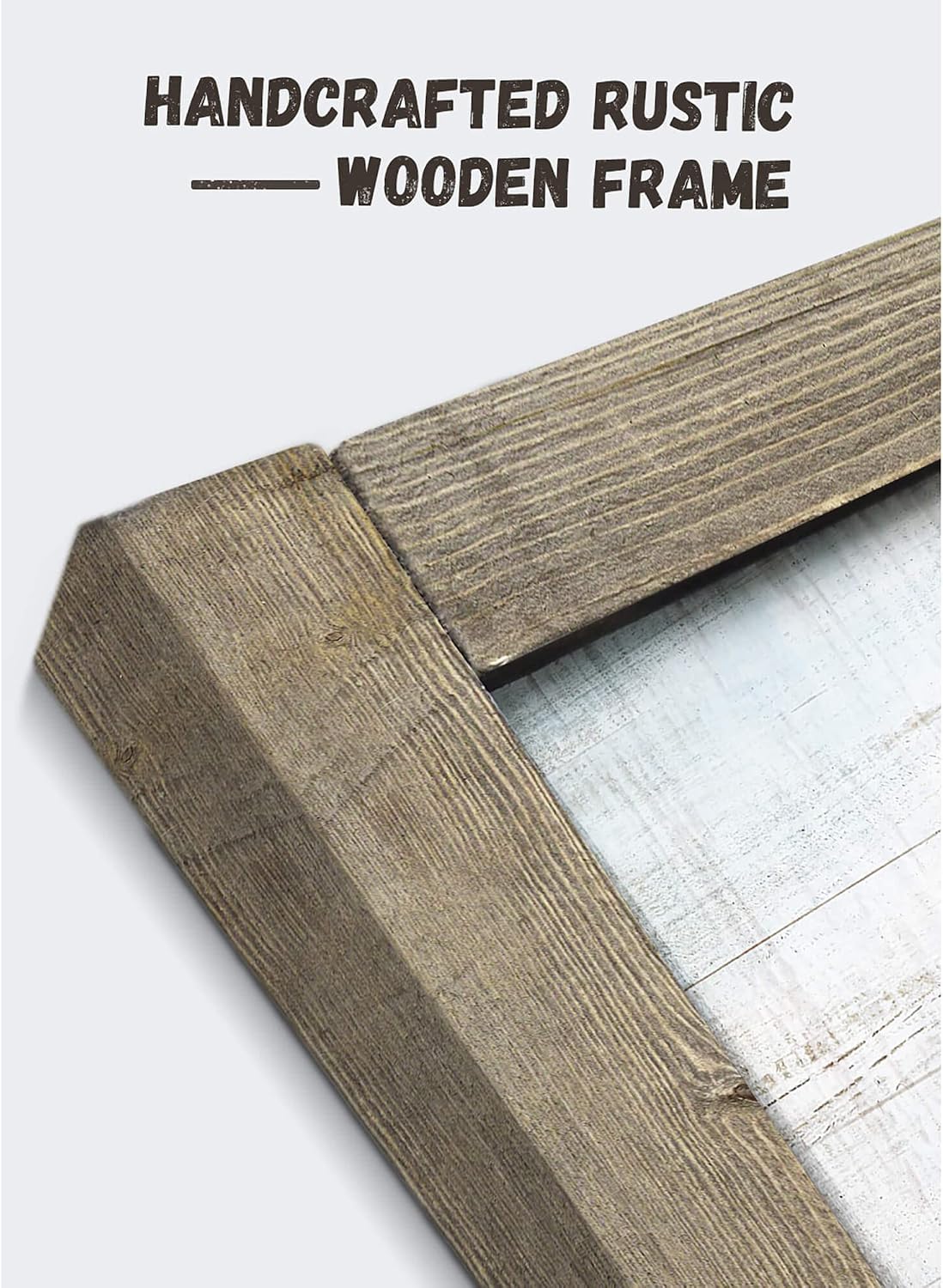 Wooden Barn Landscape Artwork Painting - Rustic Handcrafted Framed Countryside Picture Wall Art for Home Wall Decor