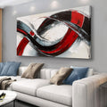 Abstract Canvas Wall Art for Living Room Framed Artwork Wall Decor for Bedroom Office Wall Decor Black and Red Paintings Wall Pictures Artwork Modern Aesthetic Home Decor 29x58 In