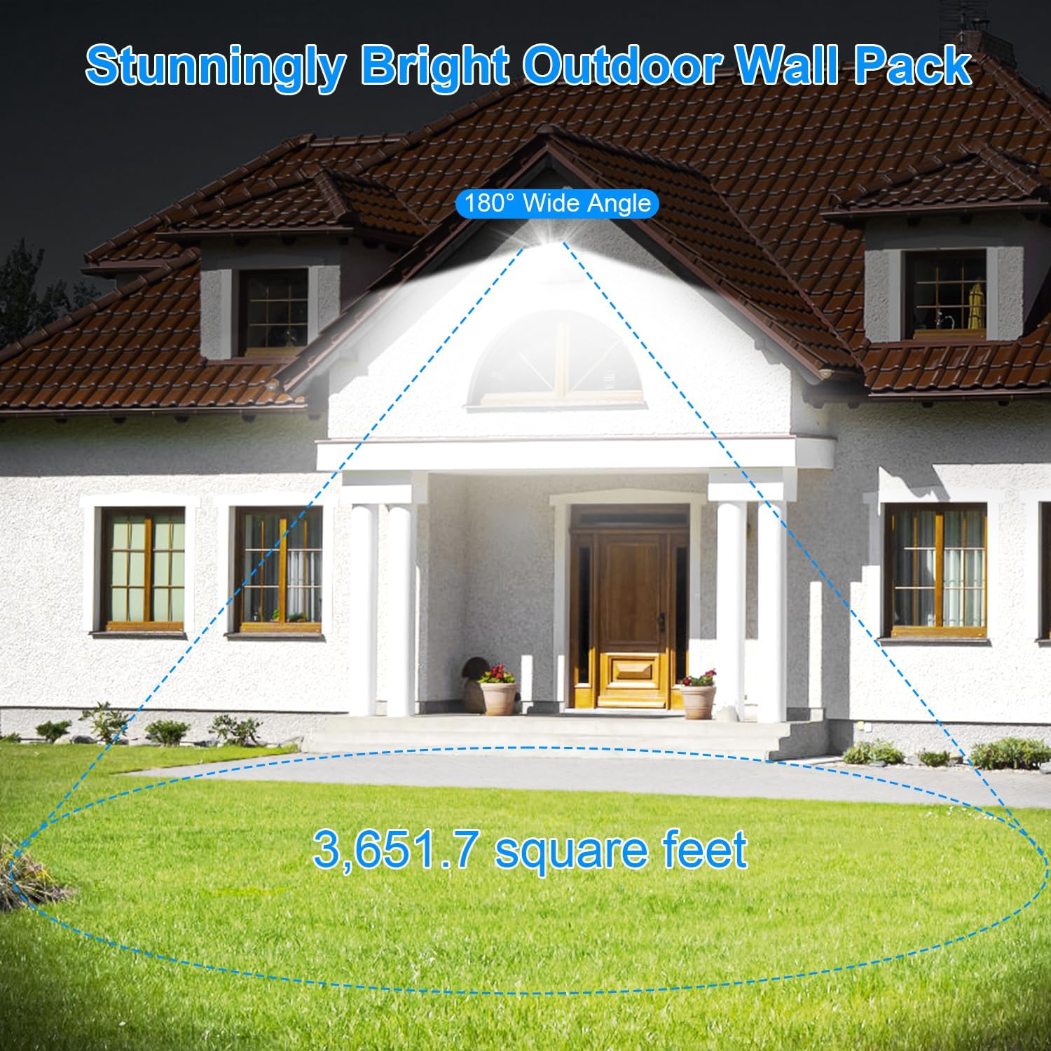 Modern Sleek LED Flood Light 120W, 360° Rotatable Outdoor Security Areas Lighting, 18000LM 5000K Waterproof Wall Pack for Yard,Building,Driveway,Car Lot (4Pack)