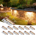 VOLISUN 12 Pack 7 Inch Retaining Wall Lights, Waterproof LED Hardscape Lighting, Cuttable Low Voltage Landscape Lighting, 12V Paver Lights, 3W Outdoor Step Lights, 2700K Soft White, ETL