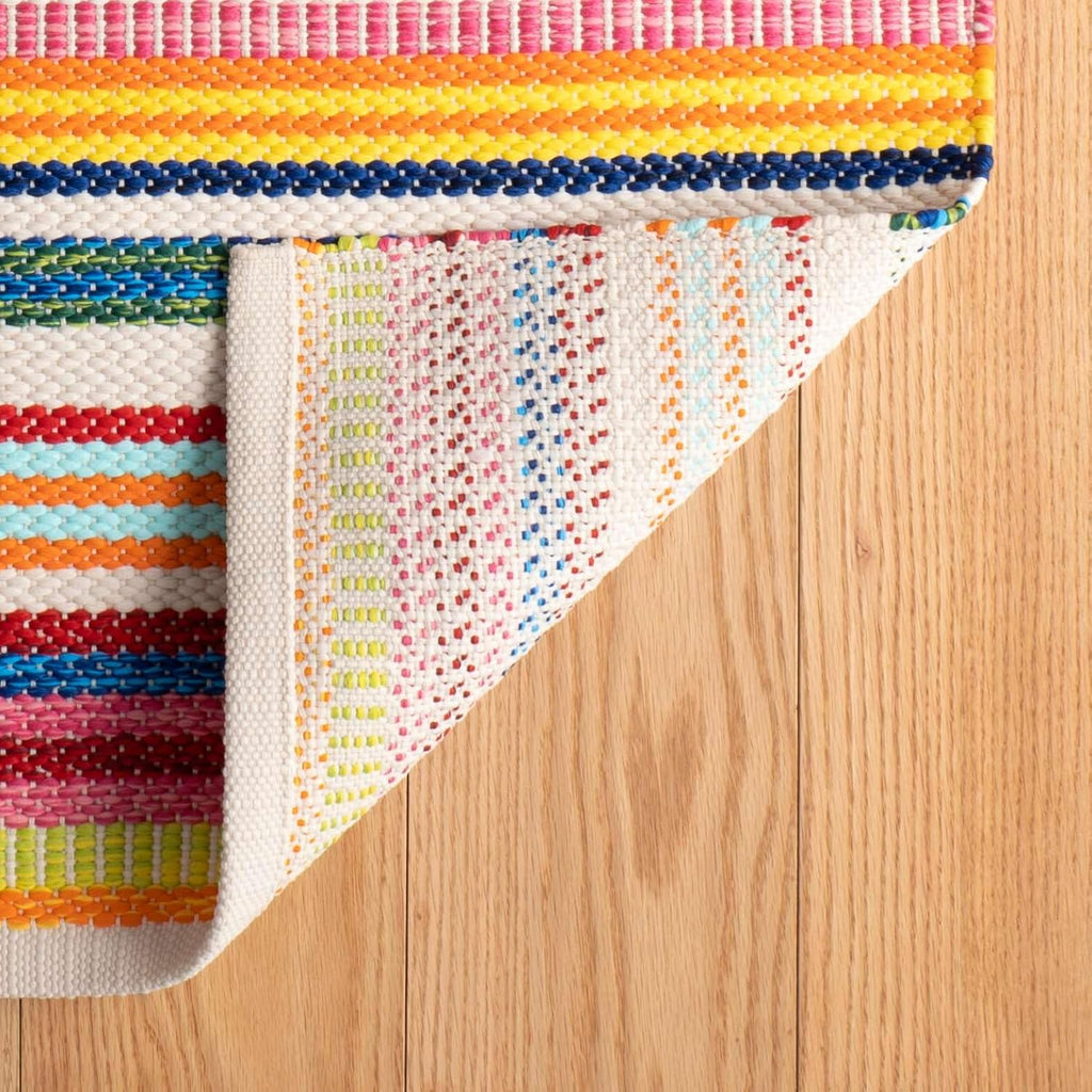 Dash and Albert Bright Stripe Indoor/Outdoor Area Rug - 6' x 9' Multi - Striped Handwoven Washable Accent Rug - Durable, Lightweight, Fade Resistant, High Traffic Areas Sunroom, Deck, Kitchen, Patio