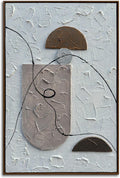 Hand Painted Modern Relief Painting, Framed Artwork, Plaster Wall Art, 3D Textured Oil Paintings on Canvas