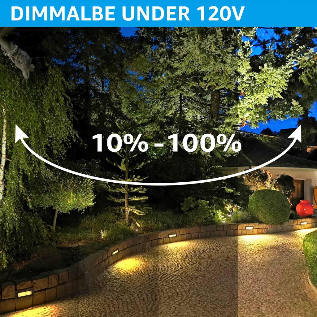 LEONLITE Update 5CCT LED Step Lights 120-277V, Dimmable 4.5W 300LM Anti-Glare LED Deck Steps Stair Lights Outdoor, 1800K2700K3000K4000K5000K, CRI 90, ETL, IP65 Waterproof, Oil Rubbed Bronze, Pack of 3