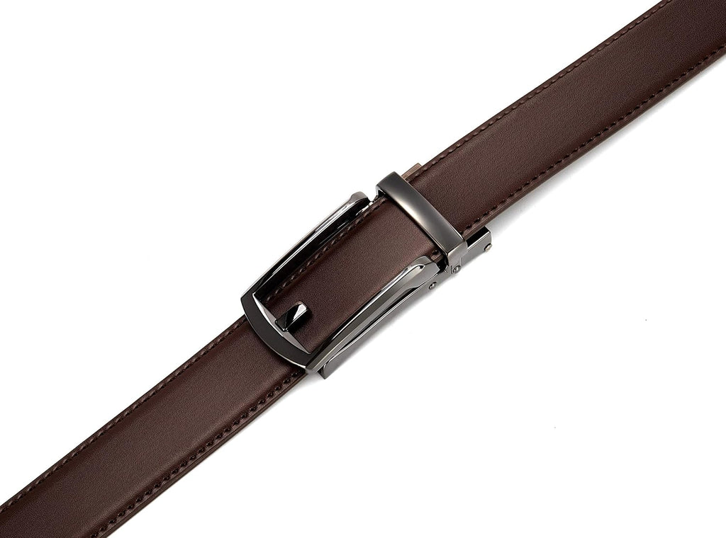 Comfort Click Ratchet 1 1/4' Genuine Leather Dress Belt Men Perfect Shoes Executive.