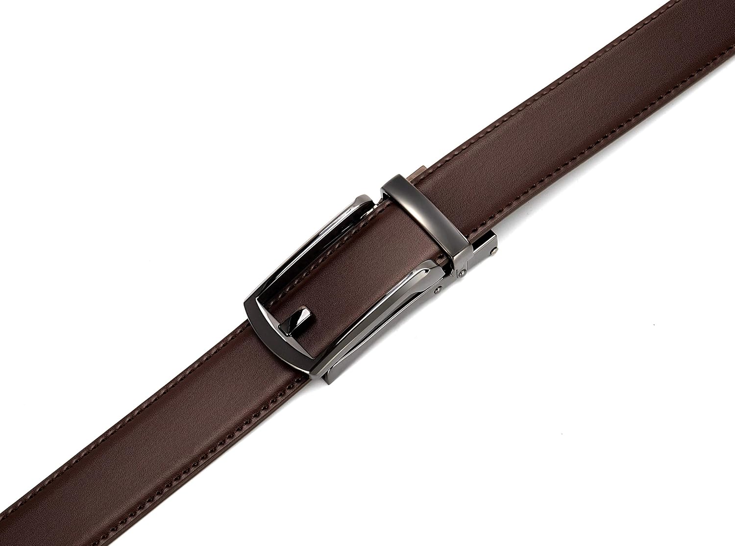 Comfort Click Ratchet 1 1/4' Genuine Leather Dress Belt Men Perfect Shoes Executive.