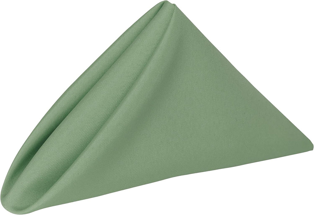 Ultimate Textile Cloth Napkins Bulk Set 17x17in Polyester Washable Square Dinner Napkins for Wedding Party Events Machine Washable Stain Resistant - Sage, 17' X 17' (Set of 120)