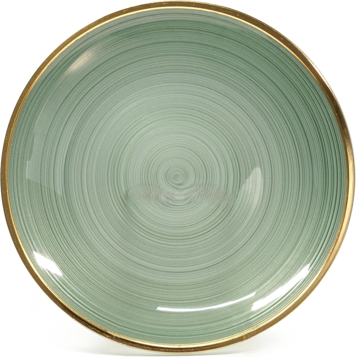 ' OCCASIONS ' 960pcs set (120 Guests)-Wedding Party Disposable Plastic Plate Set -120 x 10'' + 120 x 7'' + Silverware + Cups + Napkins (Belize in Green & Gold)