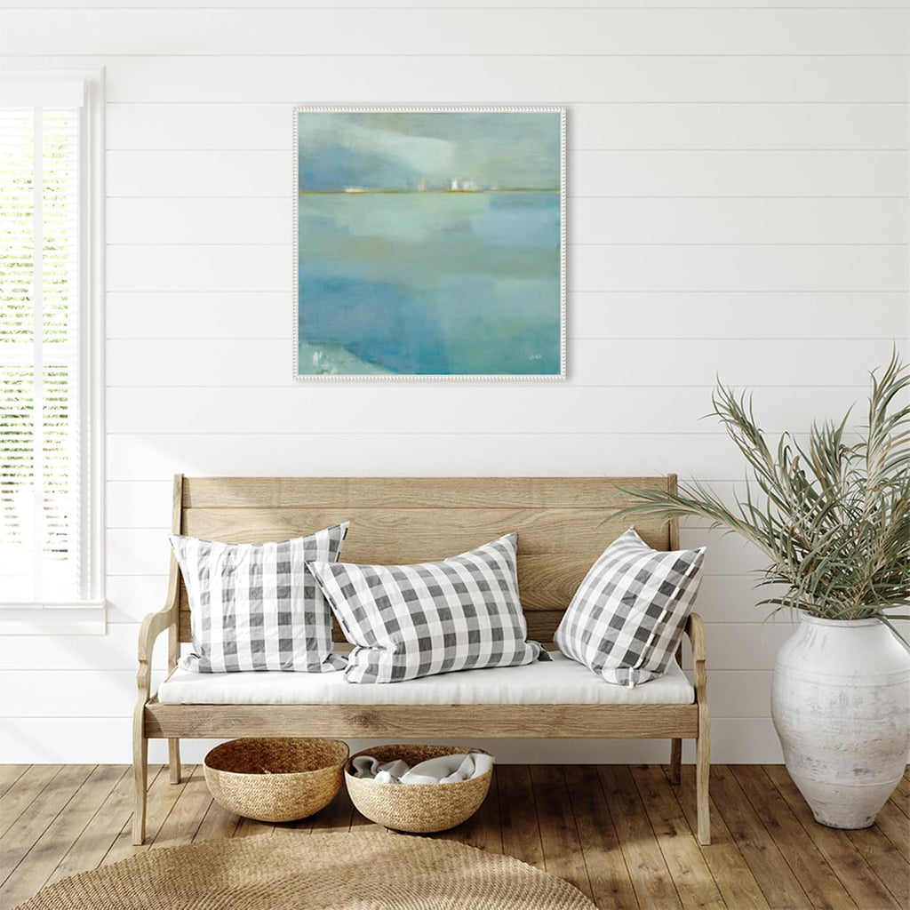 Amanti Art Framed Canvas Wall Art 30x30 Fog and Dew by Julia Purinton, Framed Wall Art Canvas, Abstract Artwork, Traditional Decor, Large Poster Painting for Living Room, Bedroom, Bathroom, Kitchen,