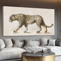 YETHEN WAL Safari Leopard Canvas Wall Art Gray Jungle Animal Canvas Art Neutral Tones Wall Decor for Living Room Bedroom Office Decor 29x58 Inch
