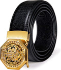 Slide Adjustable Genuine Leather Belt Men Dress Casual Trim-to-Fit Executive Classic Gift.