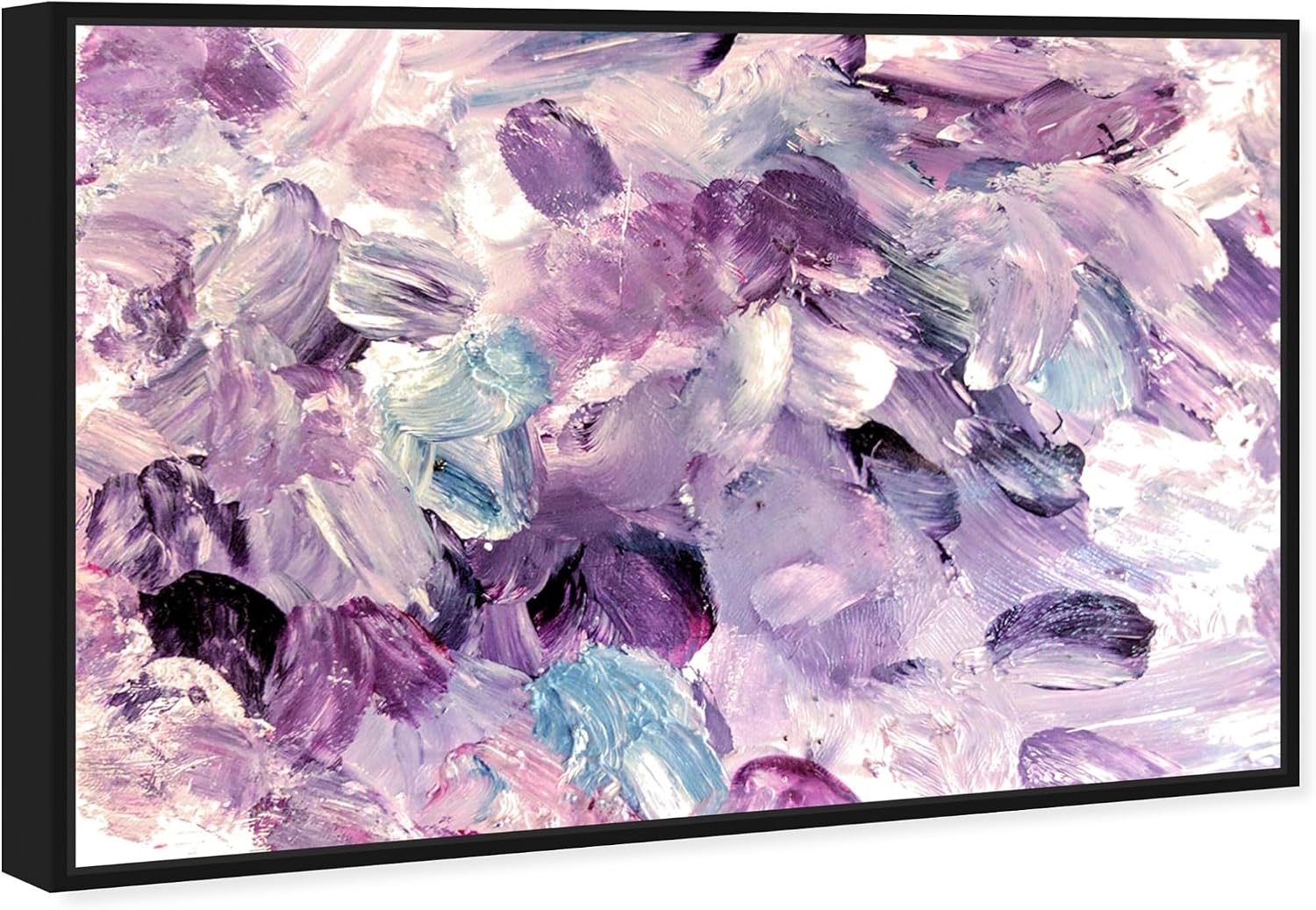 Oliver Gal Amethyst Gardens Canvas Print Wall Art for Living Room, Bedroom, and Bathroom, 24' x 16', Black Floater Frame