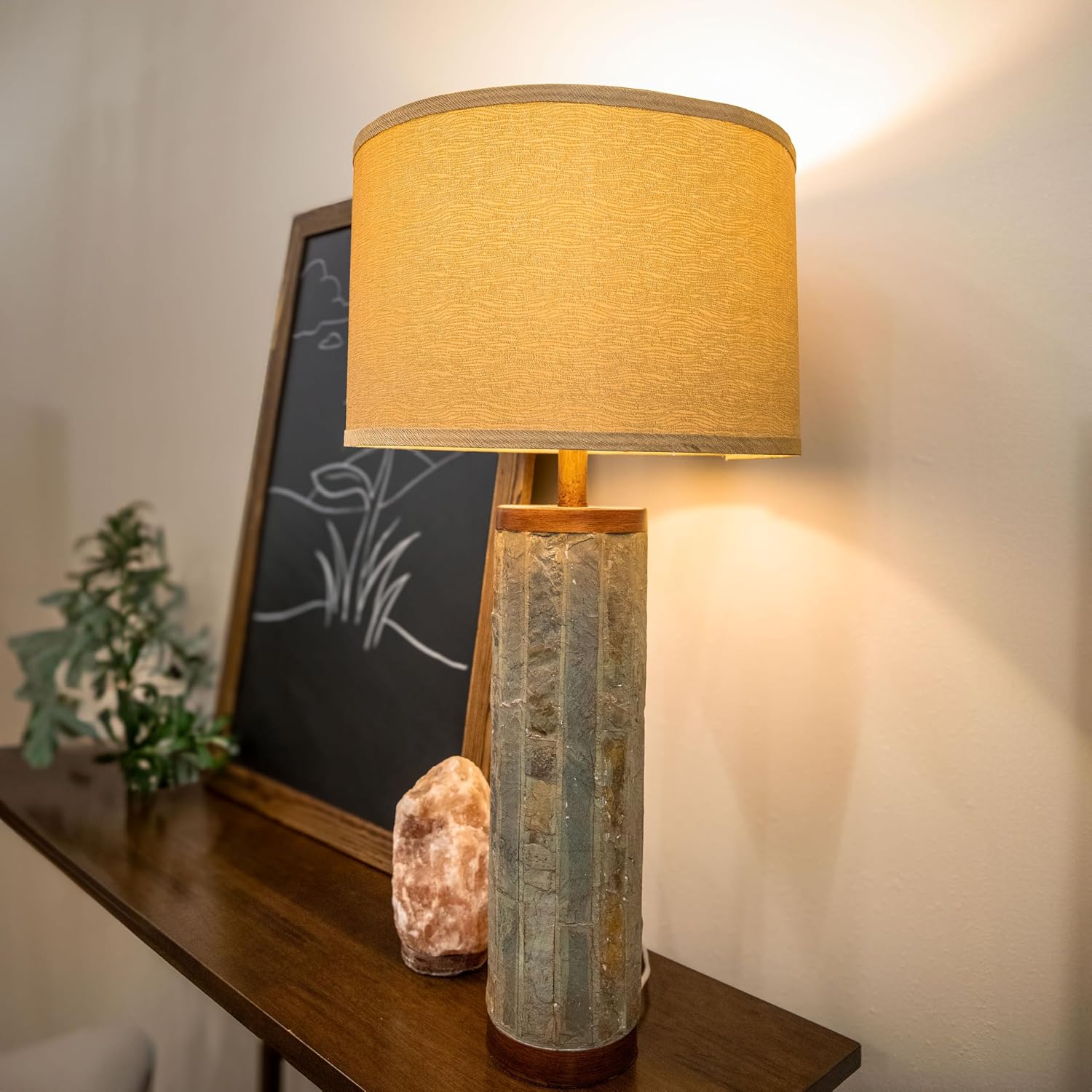 Sunnydaze 31' Modern Table Lamp with Copper Accents – Table Top Lamp for Living Room, Bedroom & Bedside - Ideal for Ambient Lighting, Nighttime Reading, & Home Decorating