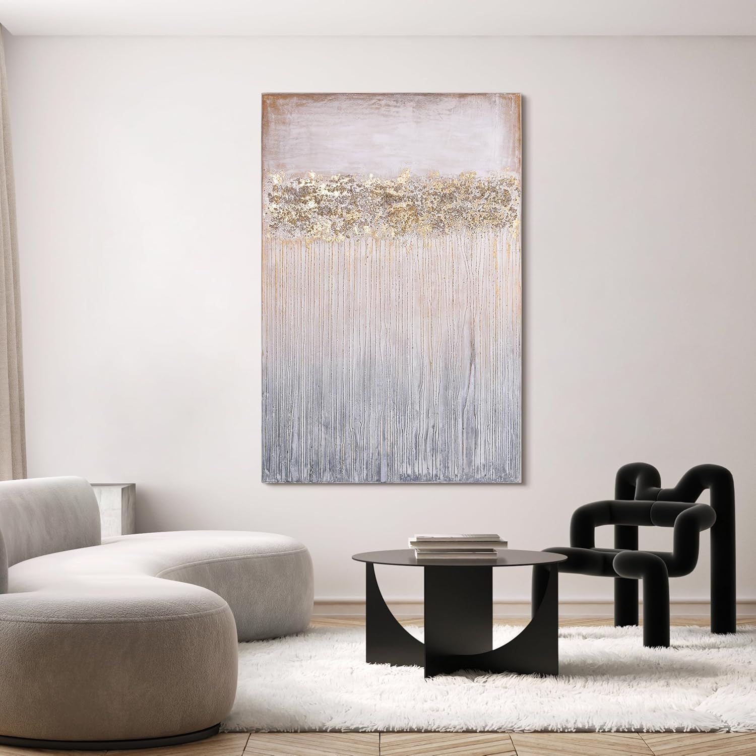 Empire Art Direct Abstract Wall Art Textured Hand Painted Canvas by Martin Edwards, Unframed, 60' x 40', Dust