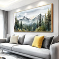 MHARTK66 Large Wall Decor For Living Room Wood Framed Wall Art For Office Bedroom Pictures Mountain Forest Landscapes Ink Canvas Prints Painting Artwork Abstract Modern Stretched and Framed Poster