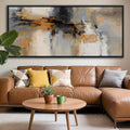 AJAZIKO Large Abstract Canvas Wall Art - Wall Art for Living Room and Bedroom, Modern Wall Decor in Orange and Gray Hues, Perfect Office Decorations for Work