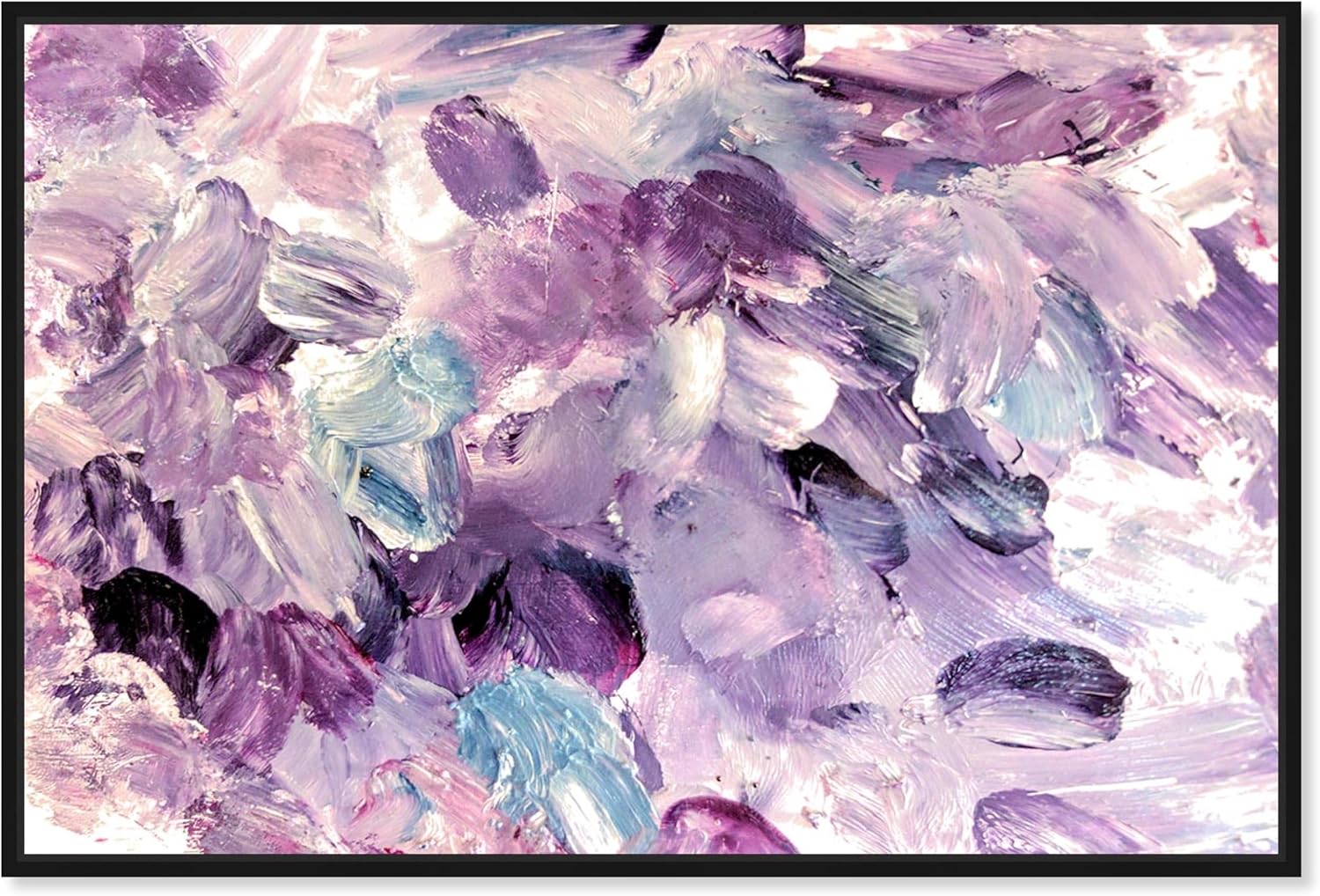 Oliver Gal Amethyst Gardens Canvas Print Wall Art for Living Room, Bedroom, and Bathroom, 24' x 16', Black Floater Frame