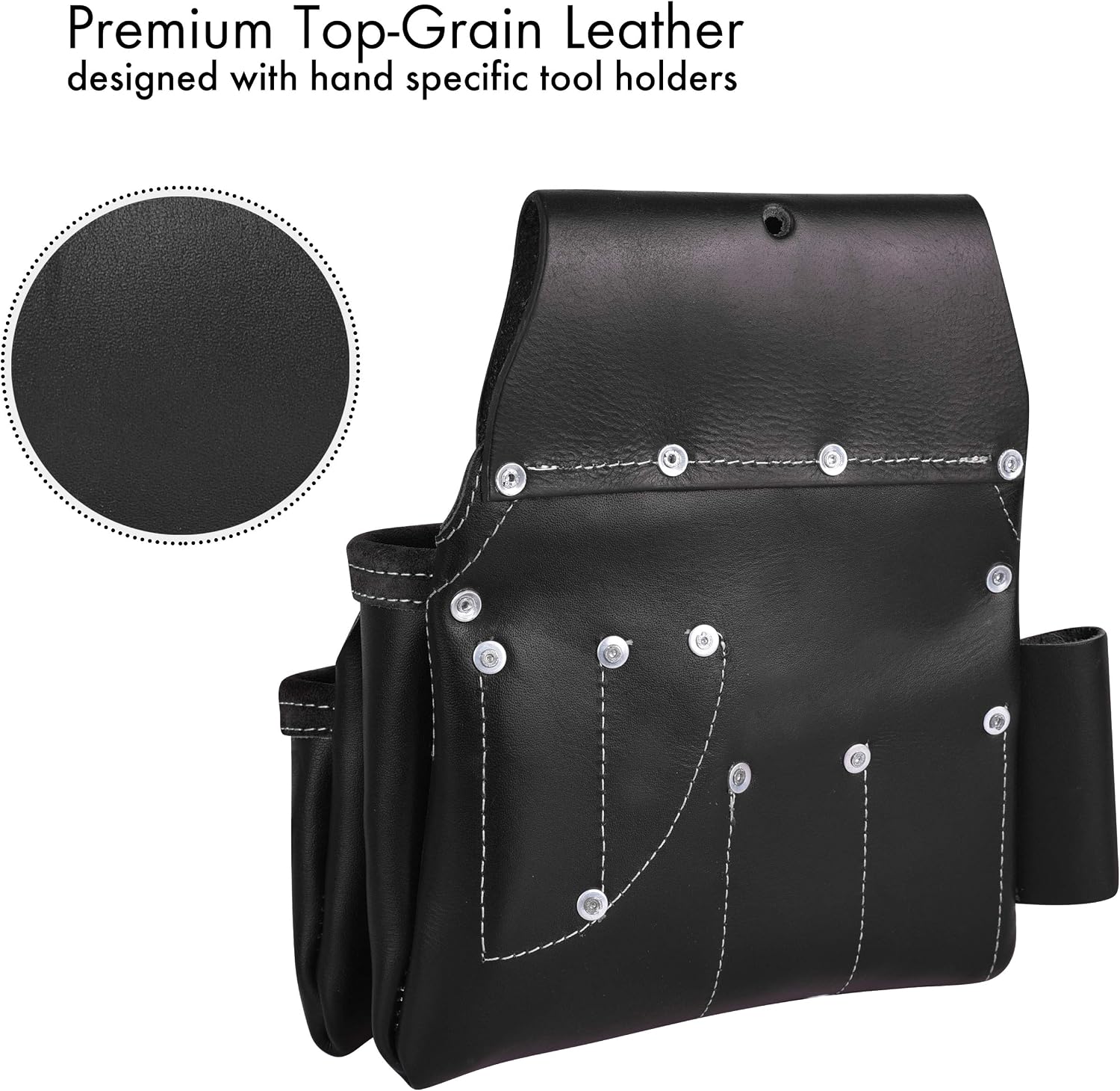 FUERI Leather Tool Belts for Men, Heavy-Duty Durable Carpenter Tool Rig Organizer With 19 Pockets-2 Pouches, Double Hammer Holder, Suspender Loops, And A Foam-Padded Belt for Framers, And Electricians