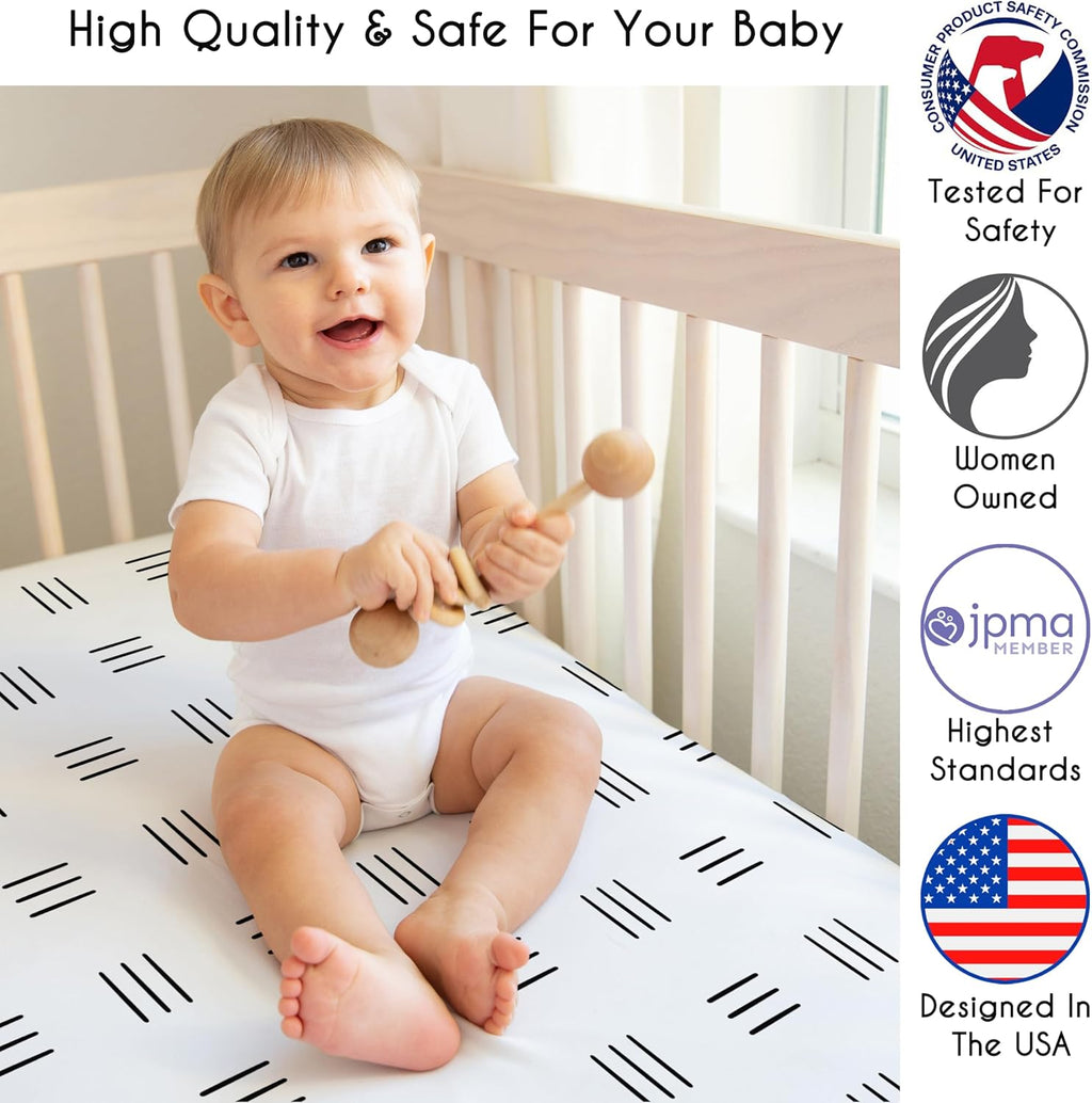 Sweet Jojo Designs 6-Piece Baby Crib Bedding Set (Dog) for Boys/Girls, Infants/Nursery incl. BreathableBaby Mesh Liner Blanket, Fitted Sheet, Skirt, Diaper Stacker (Gender Neutral, Modern, Puppy, Pet)